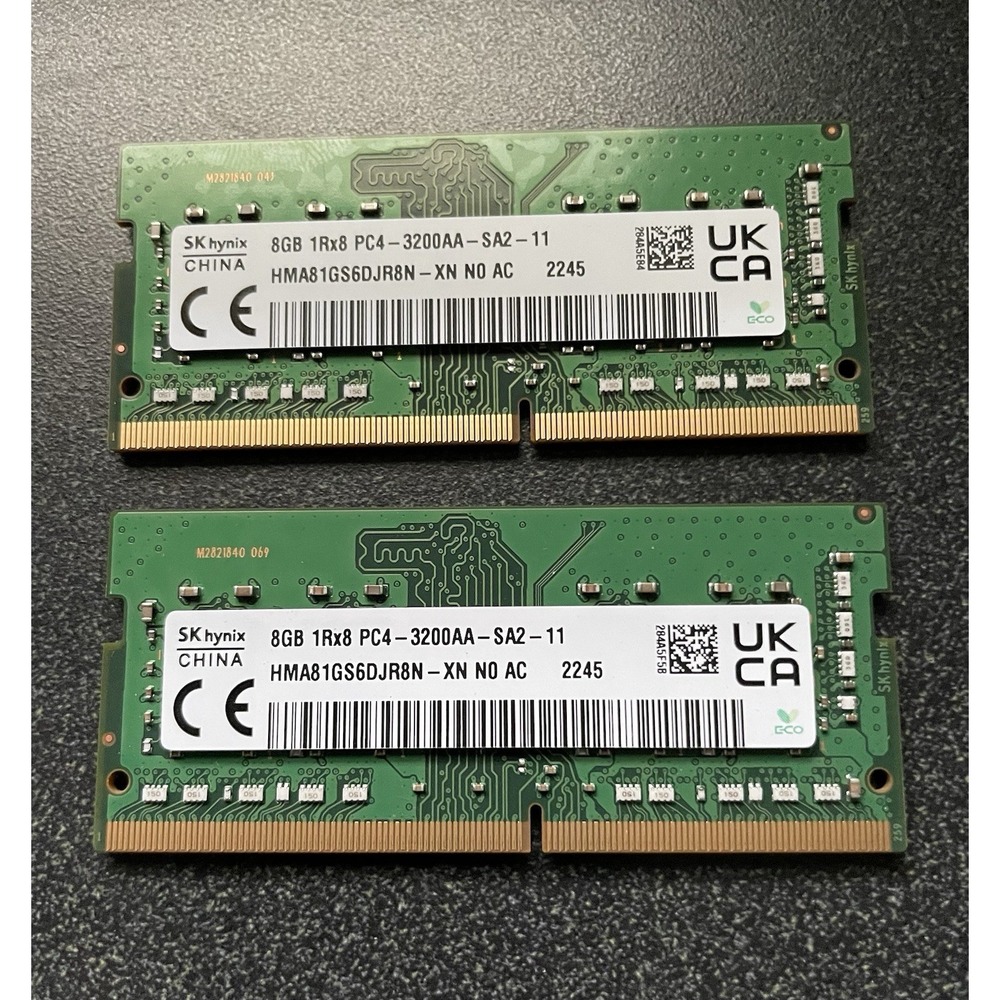 SK Hynix 16GB RAM (2x8gb) 3200 AA SO-DIMM Laptop Memory Module Used Tested
